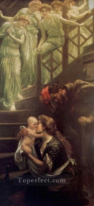 The Heavenly Stair Pre Raphaelite Arthur Hughes Oil Paintings